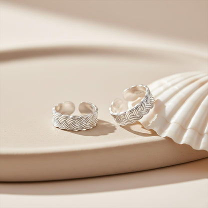 Silver Abstract Pattern Design Toe Rings