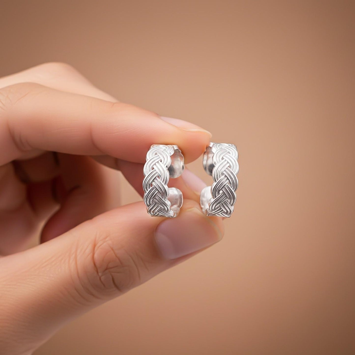 Silver Abstract Pattern Design Toe Rings