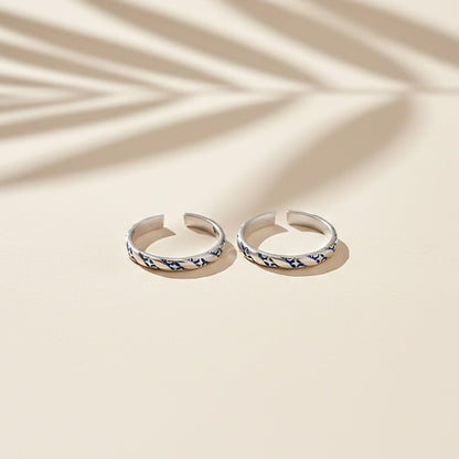 Silver Vintage Toe Rings For women