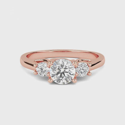 1.50ctw Moissanite Calypso Unique Trilogy Ring