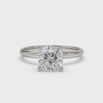1.25Ctw Moissanite Danube Cushion Ring