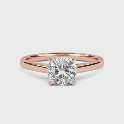 1.25Ctw Asscher Moissanite Solitary Ring