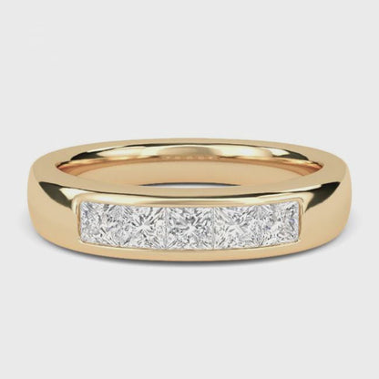 1Ctw Princess Moissanite Pladino Band Ring