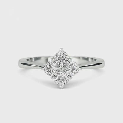 1Ctw Round Moissanite Humber Ring