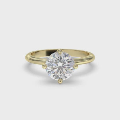 0.50Ctw Round Moissanite Centered Ring
