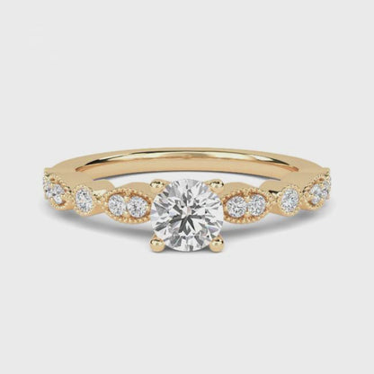 Infinity Twist Moissanite Engagement Ring