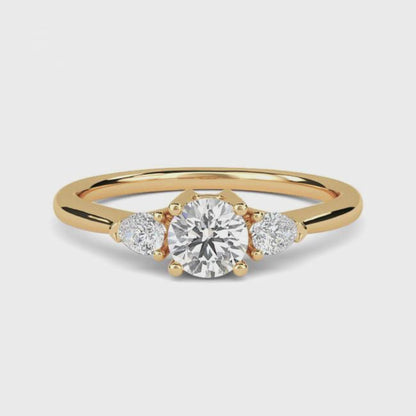 1.50ctw Moissanite Capella Trilogy Ring