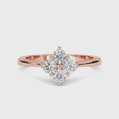 1Ctw Round Moissanite Humber Ring