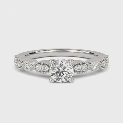 Infinity Twist Moissanite Engagement Ring