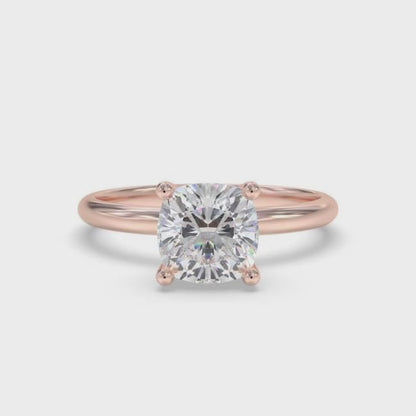 1.25Ctw Moissanite Danube Cushion Ring