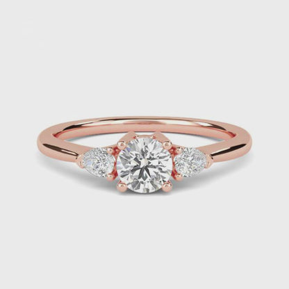 1.50ctw Moissanite Capella Trilogy Ring