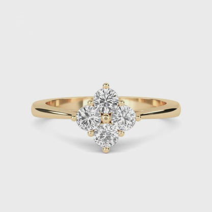 1Ctw Round Moissanite Humber Ring