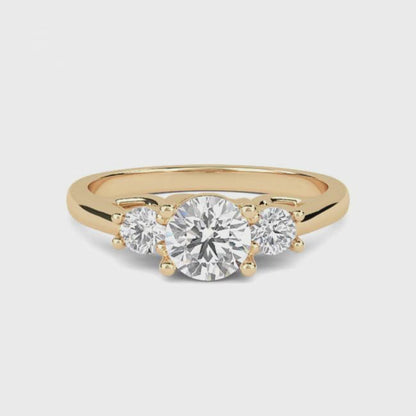 1.50ctw Moissanite Calypso Unique Trilogy Ring