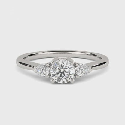 1.50ctw Moissanite Capella Trilogy Ring