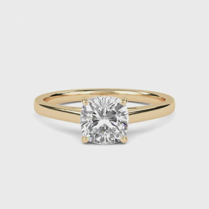 1.25Ctw Asscher Moissanite Solitary Ring