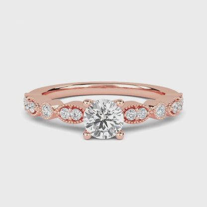 Infinity Twist Moissanite Engagement Ring